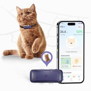 lot 84786 image: SEEWORLD P1 GPS Dog Cat(6.5 lbs) Tracker - Pet GPS Location Tracker for Anti Lost No Distance Limited, Waterproof, Real Time Tracking & Smart Activity, Fit All Pet Collars, Blue