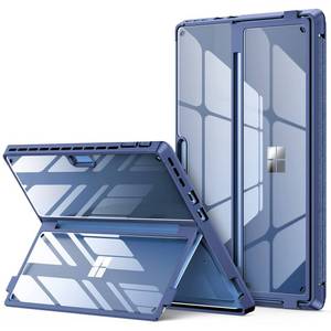 lot 84820 image: INFILAND Case, Crystal Clear Multi-Angle Shockproof for Microsoft Surface Pro 910, Compatible with Surface Pro Signature Keyboard & Slim Pen 2, Blue