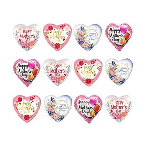 lot 84855 image: 20pcs Happy Mothers Day Heart Balloons Foil Love You Mom Balloons for Mothers Day Mom Birthday Party Decorations (Random Styles)