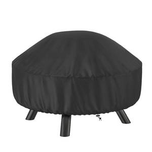 lot 84865 image: SHINESTAR Fire Pit Cover Round for 22-32 Inches Fire Pits, Lightweight Outdoor FirePit Cover, Windproof Drawstring & Waterproof Layer, 32 Dia x 16 H, Black