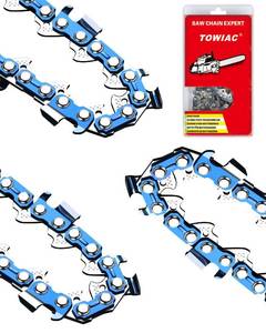 lot 84873 image: 14 Inch Chainsaw Chain 3 Pack,050 Gauge, 38 Low Profile Pitch, 50 Drive Links Pole Saw Chain,Compatible with STIHL, MCCULLOCH, REMINGTON and More,S50