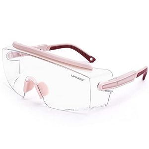 lot 84906 image: UKNOW Safety Goggles Over Glasses, Anti Fog Safety Glasses with Clear Wraparound Lens, ANSI Z87.1 Protective Eyewear