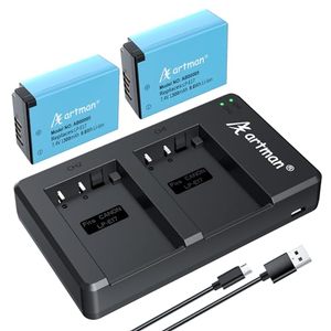 lot 84911 image: Artman 2-Pack LP-E17 Batteries and Rapid Dual USB Charger for Canon EOS R50 RP R10 R8,Rebel T8i, T7i, T6i, T6s, SL2, SL3, EOS M3, M5, M6, EOS 200D, 77D, 750D, 760D, 800D, 8000D, Digital SLR Camera