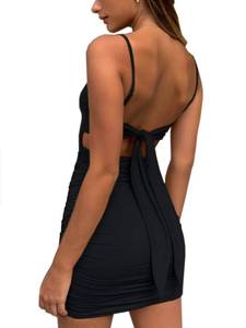 lot 84929 image: Just Quella Little Black Dress for Women Mini Bodycon Dress (Black, XS)