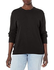 lot 84945 image: QUALFORT Womens Black Crewneck Sweater Pullover Soft Knitted Sweaters Black X-Large