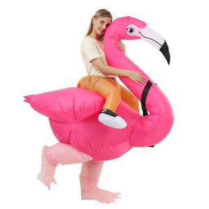 lot 84947 image: RHYTHMARTS Inflatable Costume Flamingo Costume Adult Ride On Flamingo Inflatable Halloween Costumes for Adult Valentines Day