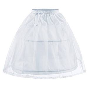 lot 84957 image: Abaowedding Flower Girls Petticoat with 2 Hoops Full Slip Elastic Childs Crinoline Underskirt 12-13 yrs White