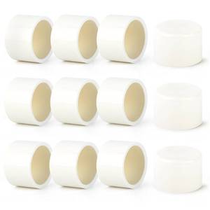 lot 84960 image: GASHER 12PCS PVC Pipe Fitting 1-12 PVC Pipe End Cap Plug Adapter, Furniture Grade Pipe Plug Socket Fittings, For Home or Industrial