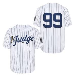 lot 85951 image: CGUBJI Mens Hammer of Judge 99 Stripes Retro Baseball Jersey Stitched 90s Clothing Shirt for Party Size L