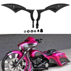 lot 85961 image: DREAMIZER Motorcycle Mini Spear Blade Side Mirrors 8MM Compatible with Harley Davidson Sportster Forty Eight Iron 48 72 883 1200 Softail Dyna Electra Street Road Glide - Black