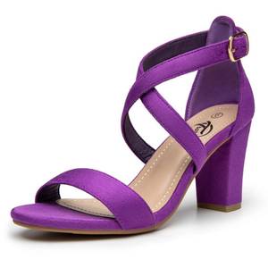 lot 85969 image: Trary White Purple Black Nude Heels for Women, Chunky Heels for Women, Strappy Sandals for Women, Open Toe Womens Heeled Sandals, Wedding Shoes for Bride, Summer Dressy Heels, Homecoming Prom Shoes, Size 11