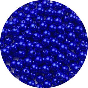lot 85980 image: 200pcs Pearl Beads 10mm Pearl Craft Beads Smooth Round Loose Pearls with Holes for Bracelet Necklace Earring Jewelry Making Sewing Crafts Home Decoration Vase Filler (Royal Blue)