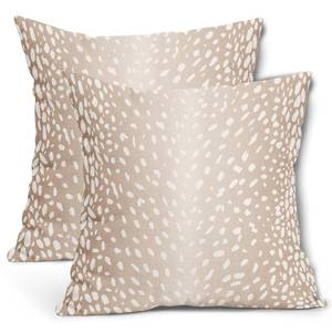 lot 85997 image: Antelope Lumbar Pillow Covers 12X20 Inch Peach Pink Faux Fawn Deer Animal Print Decorative Pillow Cases Modern Neutral Cotton Linen Throw Pillows Set of 2 Home Decor for Sofa Porch Couch Outdoor