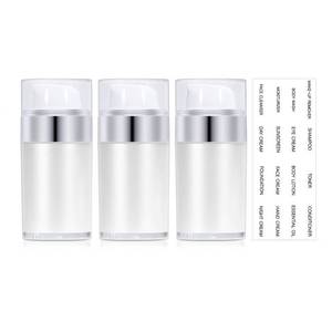 lot 86004 image: UMETASS Wide Mouth Pump Bottle, Cosmetic Cream Pump Bottles Travel Size Dispenser Refillable Lotion Containers for Foundation, Shampoo (1 oz, White)