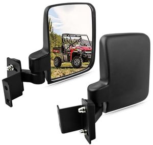 lot 86011 image: Ranger Side View Mirror Compatible with 2013-2023 Polaris Ranger 500 570 900 Fits Pro-Fit Cab Lock N Ride Factory Cage Frame Ranger Side Mirrors by UNIGT (NOT FOR ROUND ROLL BARS)