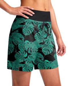 lot 86025 image: Viodia Womens 5 High Waisted Swim Board Shorts with Zipper Pockets UPF 50 Lightweight Beach Short for Women with Liner Small