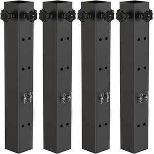 lot 86026 image: IRENPORU 4 Pack 2.3 Diameter Super Heavy Carbon Steel Bed Risers fit College Dorm Square Wooden Bed Frame, Table, Dorm Bed Riser Adjustable to 3.2, 5.1, 8.1 or 11.2 Heights