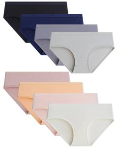 lot 86031 image: Adorel Teen Girls Underwear Cotton Panties Briefs Solid Color Pack of 8 Solid Color 11-12 Years (Manufacturer Size M)