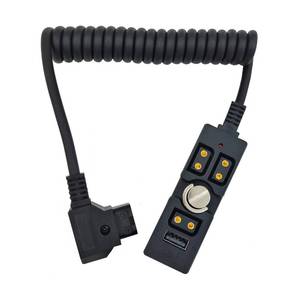lot 86045 image: Chikoni D-tap Male to 3 Port Female Splitter Power Cable Hub Connector with USB and Indicator Light Suitable for Anton Bauer V-Mount ARRI RED Camera TILTA Steadicam IDX Battery, for D-Tap outputs