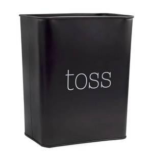 lot 86057 image: AuldHome Farmhouse Enamelware Wastebasket, Black, 10.2 in Tall, 8.25 in Width, 6 in Depth, 2 Gallon Capacity