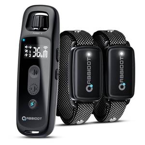 lot 86062 image: ABBIDOT Dog Shock Collar for 2 Dogs (8-120 lbs) - 88 Levels 3000Ft Dog Training Collar, Rechargeable Waterproof Shock Collar for Small Medium Large Dogs