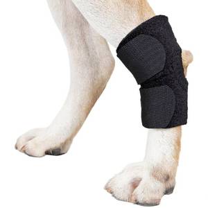lot 86078 image: GenetGo Dog Canine Rear Leg Hock Joint Brace Compression Wrap Brace Dog Leg Sleeve Protects Wounds Heals Prevents Injuries and Sprains Helps with Loss of Stability from Arthritis-Small