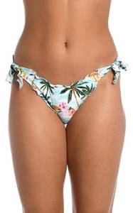 lot 86080 image: Hobie Womens Standard Side Tie Merrow Hipster Bikini Swimsuit Bottom, MultiDestination Vacation, XS