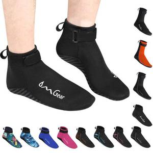 lot 86115 image: Water Socks Neoprene Socks Beach Booties Shoes 3mm Glued Blind Stitched Anti-Slip Wetsuit Boots Fin Swim Socks for Water Sports Outdoor Activities (3mm Low CutBlack, L)