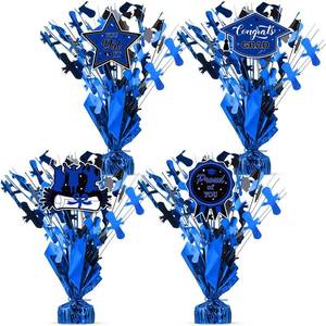lot 86118 image: Tatuo 4 Pcs 2024 Graduation Table Centerpieces Party Decoration of Gleam Glitter Foil Graduate Centerpieces for Grad Party Supplies(Red)