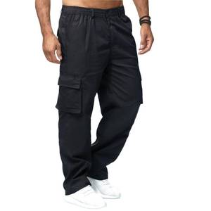 lot 86128 image: WZIKAI Mens Cargo Pants Casual Joggers Sweatpants Athletic Workout Hiking Pants with Multi-Pockets Black XXXL