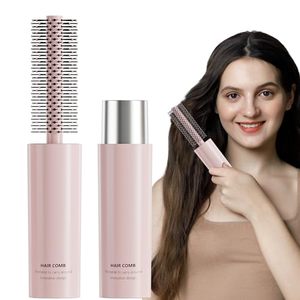 lot 86143 image: RHOS Travel Round Styling Brush for Women & Men - Mini Nylon Bristle Brush for Blow Drying, Bangs, Curly, Thin, Short Hair (Pink)