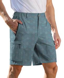 lot 86148 image: zeetoo Mens Shorts Hiking Cargo Shorts 9 Quick Dry Lightweight Work Casual Golf Shorts with 5 Zipper Pockets XL