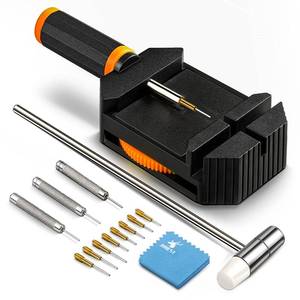 lot 86188 image: JOREST Watch Link Removal Kit, Resizing Tool for Bracelet Adjustment & Replacement, Pin Remover for Sizing Strap, Watch Adjuster, Hammer for Watch Repair, Adjust Band, with User Manual, Punches