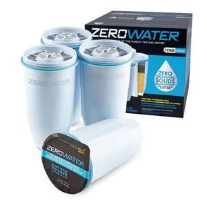 lot 86238 image: Culligan ZeroWater Official Replacement Filter - 5-Stage 0 TDS Filter Replacement - System IAPMO Certified to Reduce Lead, Chromium, and PFOAPFOS, 4-Pack