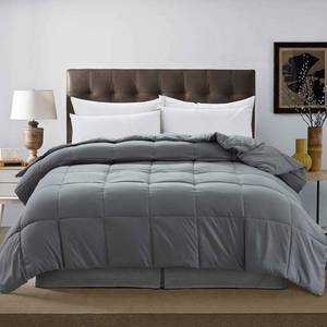 lot 86266 image: DOWNCOOL Comforters Full Size, Duvet Insert,Dark Grey All Season Duvet, Lightweight Quilt, Down Alternative Hotel Comforter with Corner Tabs (Dark Gray, Full 82x86 Inches)
