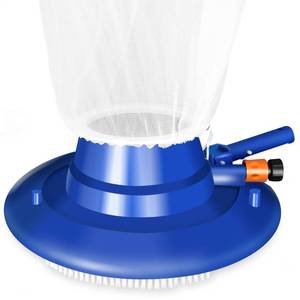 lot 86285 image: Pool Vacuum for Above Ground Pool, 15 Pool Leaf Vacuum for Inground Swimming Pools Pool Leaf Sucker with Brush Include Reusable 16� X 23� Leaf Mesh Bag Blue
