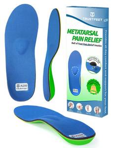 lot 86296 image: Trustfeet Heavy Duty Support Metatarsal Pain Relief Insoles for Metatarsalgia,Mortons Neuroma,Ball of Foot Pain Relief,Plantar Fasciitis,Arch Support Orthotics Shoe Inserts for Man Women-J