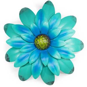 lot 86300 image: EASICUTI Blue Metal Flowers Wall Decor Metal Wall Art Decorations Hanging For Indoor Outdoor Home Bathroom Kitchen Room Bedroom Living Room Garden Patio Porch 12 Inch