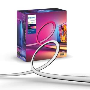 lot 86308 image: Philips Hue Play Gradient 65 Smart TV Light Strip - Flowing Multicolor LED Color-Changing TV BackLight - Sync with TV, Music, and Gaming - Requires Bridge and Sync Box - Control with App or Voice - Retail $263.87