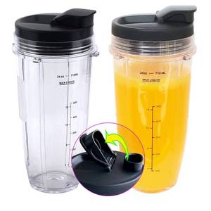 lot 86326 image: Replacement 24oz Blender Cup with Sip & Seal Lid For Nutri Ninja BL450 BL456 BL480 BL482 BL640 BL642 BL682 BN401 BN751 BN801 Foodi SS101 SS151 SS351 SS401 Ninja Blender Auto IQ Blade, 2-Pack �
