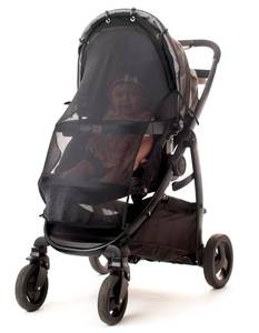 lot 86332 image: Sun Shade for Strollers (Large). Universal Adjustable SPF 30 Sunshade with See Through. Your Baby Will See The World and Will Be Protected. Stroller Sun Shade Extender by IntiMom, Black