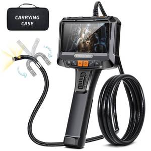 lot 86335 image: Dual-Lens Articulating Borescope with Light, Elecshion 5 IPS Screen Two-way Endoscope Camera with 8MM Articulated Snake Camera, Inspection Camera with 32GB TF Card for Automotive Home Mechanics-5FT - Retail $170.54