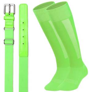 lot 86341 image: UnFader Youth Adult Baseball Socks and Belts Combo, Adjustable Elastic Softball Belts and Socks for Boys Mens and Grils