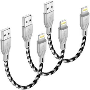 lot 86355 image: Apple MFi Approved Short iPhone Charger 6Inch 3Pack,USB A to Lightning Cord Nylon Braided 0.5ft Fast Charging iPhone Cable Compatible with iPhone 14 13 12 11 ProMaxMini Xs XR Plus SEiPad for Car