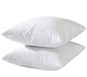 lot 86359 image: basic home 24x24 Euro Throw Pillow Inserts-Down Feather Pillow Inserts-Cotton Fabric-Set of 2-White.