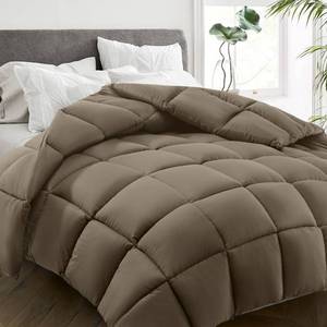 lot 86382 image: HYLEORY All Season King Size Bed Comforter - Cooling Down Alternative Quilted Duvet Insert with Corner Tabs - Winter Warm - Machine Washable - Taupe