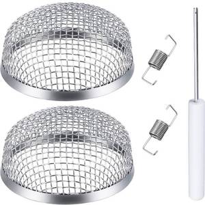 lot 86385 image: TOODOO 2 Pack Flying Insect Screen RV Furnace Vent Screen RV Water Heater Vent Cover 2.8 Inch Stainless Steel Mesh with Installation Tool