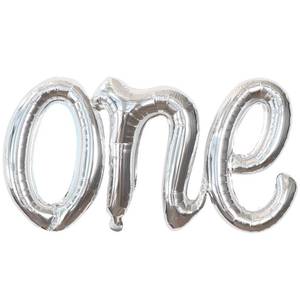 lot 86388 image: KatchOn, Silver One Balloon for First Birthday - 20 Inch  Winter Onederland 1st Birthday Girl Decorations  One Balloon Silver, One Birthday Decorations  One Balloon Letters, First Birthday Decor