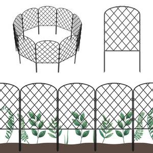 lot 86404 image: OUSHENG 25 Pack Decorative Garden Fence, Total 27ft(L) x 24in(H) Animal Barrier Border, Rustproof Metal Wire Section Edging Fencing Panel for Outdoor Patio Garden Yard, Arched