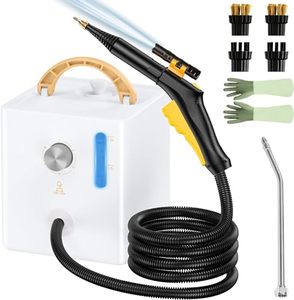 lot 86409 image: CAYAMA Steam Cleaner with Trigger Control, High Pressure Handheld Steamer for Cleaning Bathroom, Kitchen, Car, Furniture, Grout,Multi-Surface Tools Included to Remove Dirt, Grime, Grease, and More - Retail $118.72